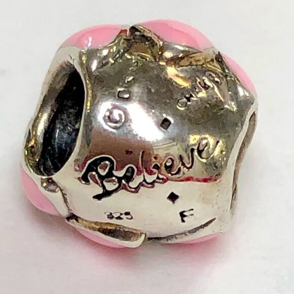 Chamilia Disney Tinkerbell Charm Sterling Silver 925 pink enamel - Picture 3 of 3